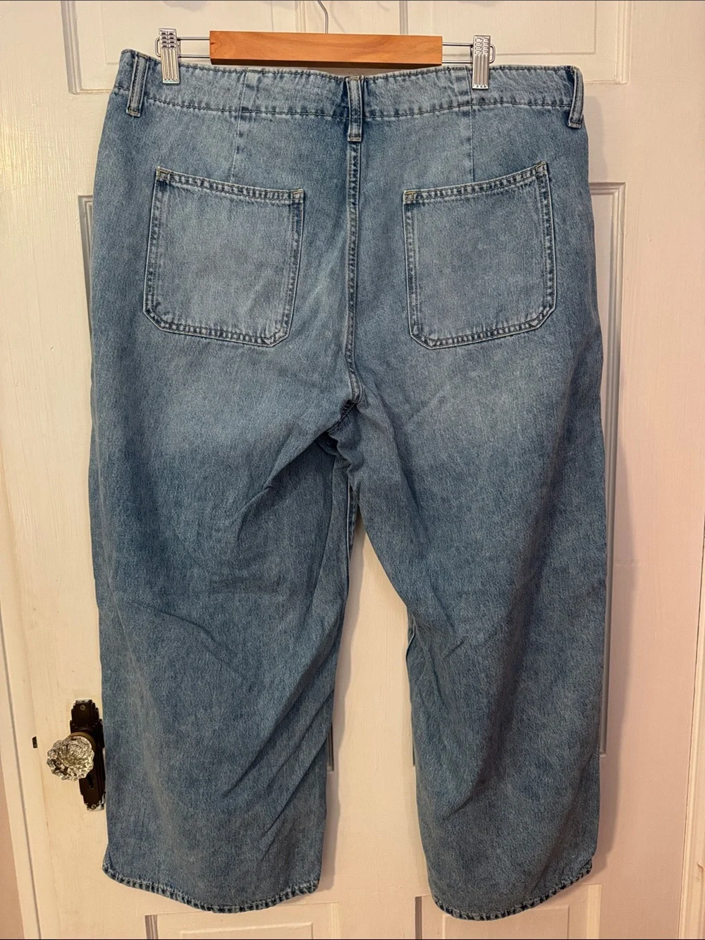 Old Navy High Rise Baggy Wide Leg Drapey Denim Jean Women's 16 P
